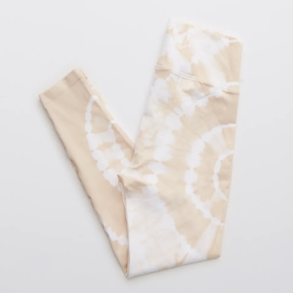 NWT Offline by Aerie Seamless High Waisted 7/8 Legging in Peach Tie Dye